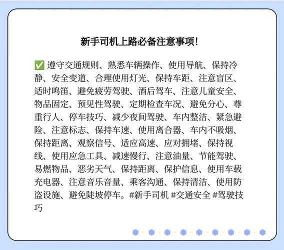 2025年新手司机生存指南 安全驾驶的6大核心要素