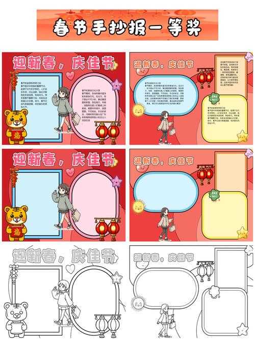 2025年春节手抄报设计指南 手把手教你做出超抢眼作品