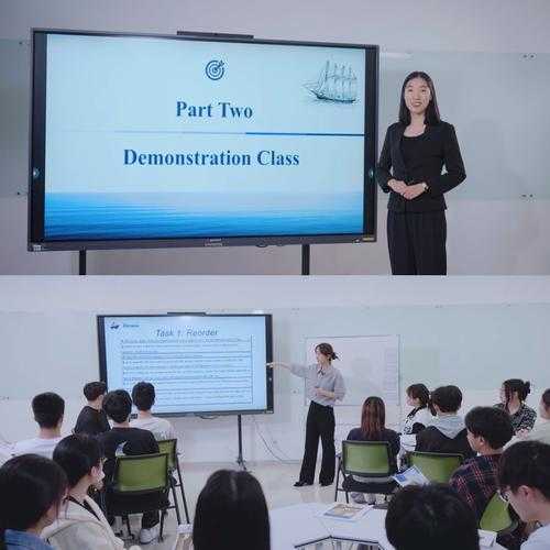 英语老师跨坐教学 互动姿势引发热议