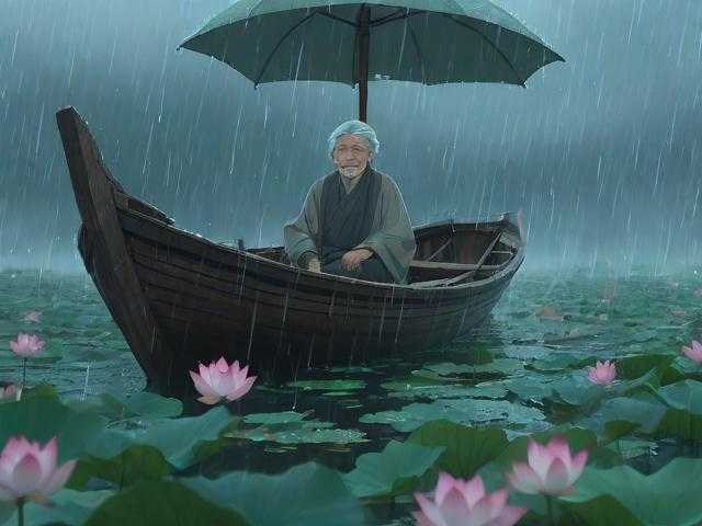 老人船上弄雨荷第12集:荷塘风雨飘摇,经典故事情节再现