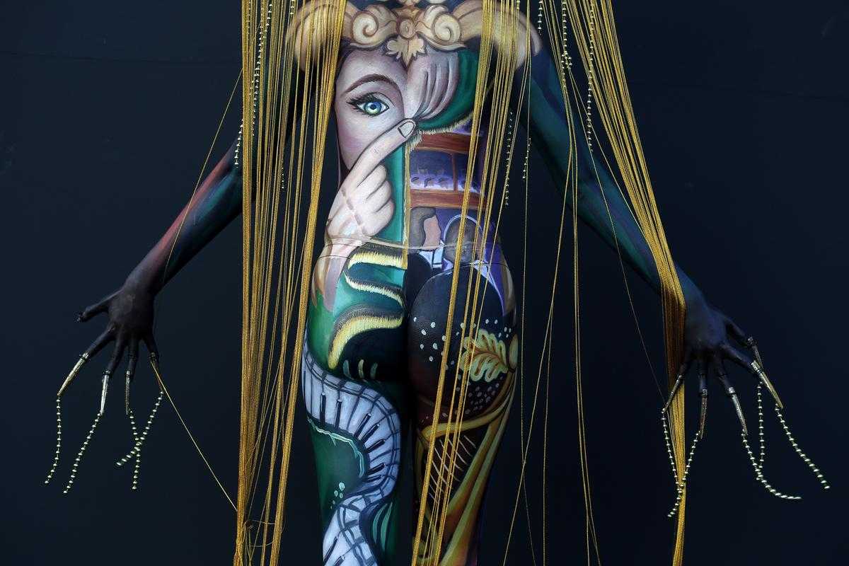 人体彩绘艺术盛宴:48幅绝美作品引爆视觉狂潮!