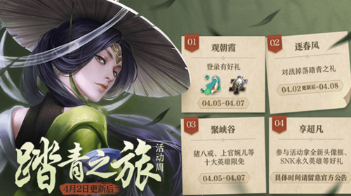 王者荣耀踏青活动来袭,免费得SNK英雄,探索奇妙之旅!