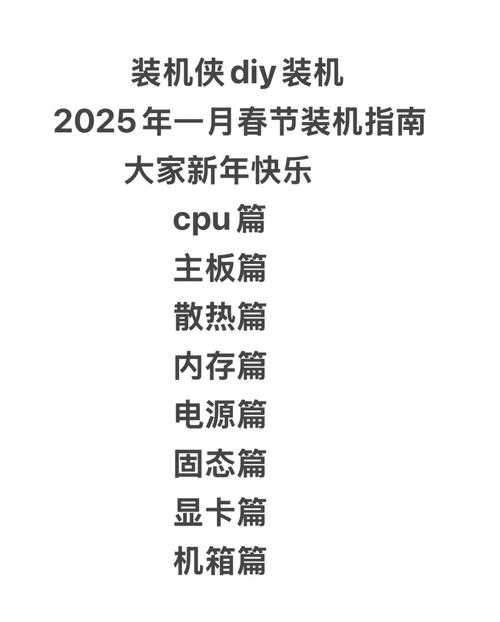 2025年机械组装网游装机避坑指南